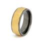 Preview: 8 mm Titanring mit schwarzem und goldenem Finish - Timor Black Gold